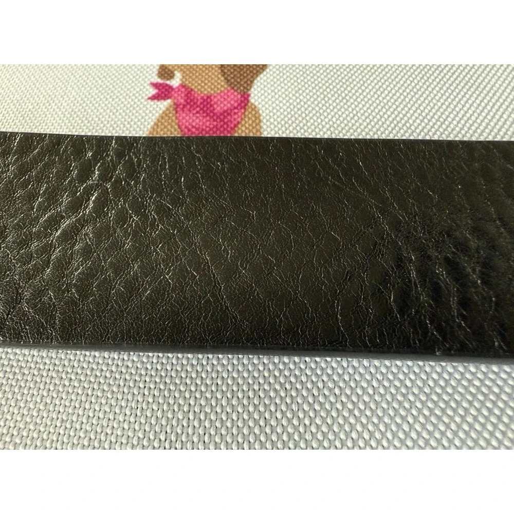 Michael Kors Vintage Black Pebbled Leather Belt XL (38-42) large LOGO